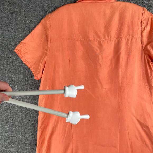 Talbots Pure Silk Womens Shirt Dress 14W Work Office Capsule Easter Minimal - Picture 13 of 16